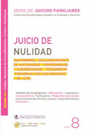 JUICIO DE NULIDAD (MATRIMONIO, DESCONOCIMIENTO DE MATERNIDAD, ?COPATERNIDAD Y COMATERNIDAD?)
