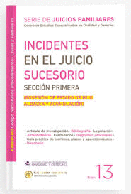 INCIDENTES EN EL JUICIO SUCESORIO SECCIÓN PRIMERA
