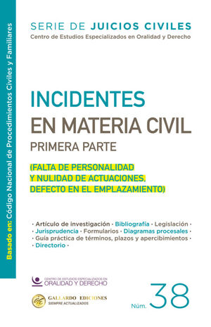 INCIDENTES EN MATERIA CIVIL NO. 38