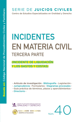 INCIDENTES EN MATERIA CIVIL (TERCERA PARTE) NO. 40