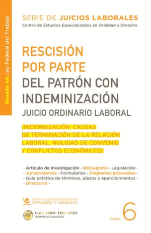 RESCISIÓN POR PARTE DEL PATRÓN CON INDEMNIZACIÓN