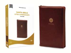 BIBLIA REINA VALERA 1960, LETRA SUPERGIGANTE, LEATHERSOFT CAFE CON CIERRE
