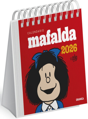 CALENDARIO DE ESCRITORIO 2026 MAFALDA ( COLOR ROJO)