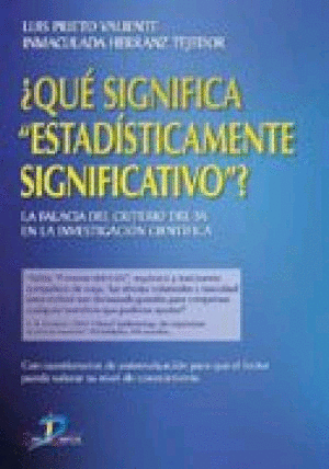 QUE SIGNIFICA ESTADISTICAMENTE SIGNIFICATIVO