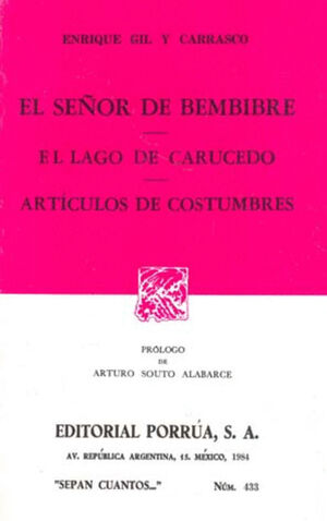 SEÑOR DE BEMBIBRE, EL * EL LAGO DE CARUCEDO * ARTICULOS DE COSTUMBRES (S.C. 433)