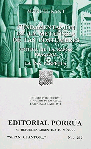 FUNDAMENTACION DE LA METAFISICA DE LAS COSTUMBRES (SC 212)