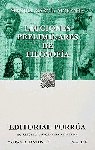 LECCIONES PRELIMINARES DE FILOSOFIA / SC 164