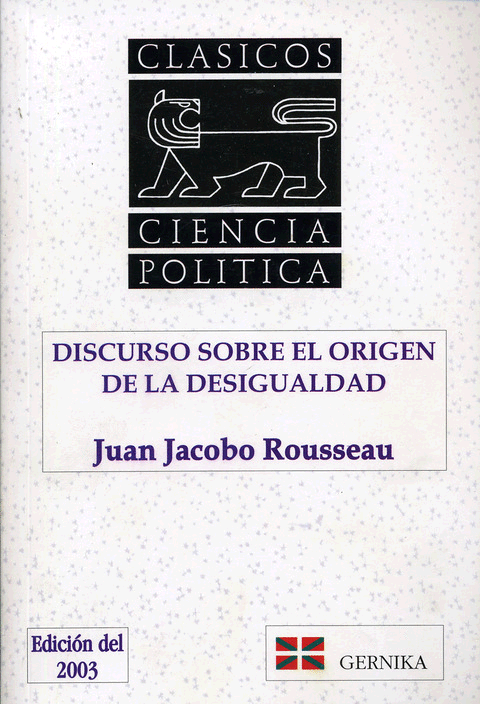 DISCURSO SOBRE EL ORIG.DE LA DESIGUALDAD