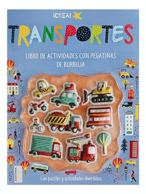 TRANSPORTES. LIBRO DE ACTIVIDADES CON PEGATIVAS DE BURBUJA