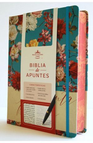 BIBLIA REINA VALERA REVISADA 1960 / PD. ( BIBLIA DE APUNTES, EDICIÓN MUJERES, FLORES AZUL )